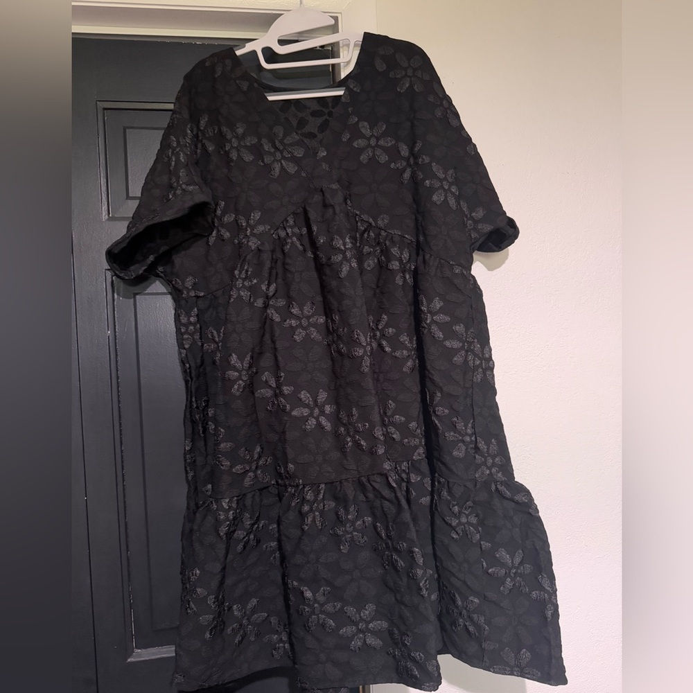 Elegant babydoll black Lace Dress
